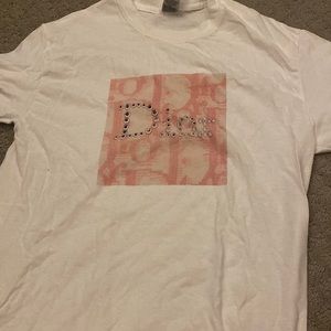 Dior pink logo T-shirt size small